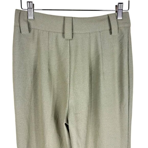 2/$30 Zara High Waist Pleated Olive Green Office Pants Size Small - Picture 9 of 13